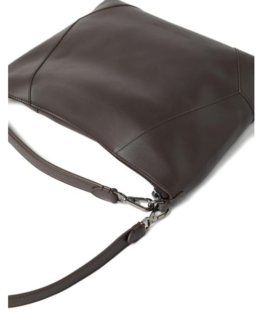 Brunello Cucinelli Gray Duo Hobo Bag