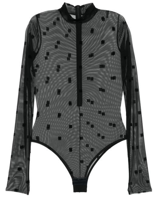 Givenchy 4g メッシュ ボディスーツ Black