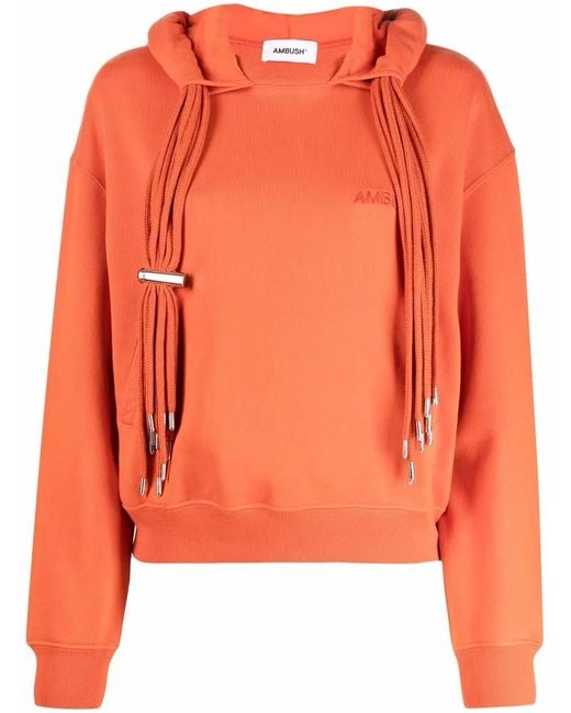 Ambush Orange Hoodie À Liens De Resserrage