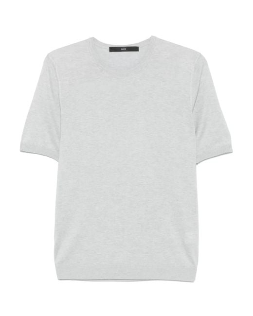 Camiseta de punto fino SAPIO de hombre de color White