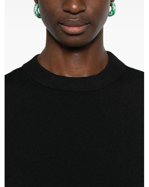 Plan C Black Knitted T-Shirt