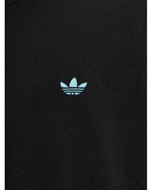 Adidas Black Originals Trefoil Essentials Cotton T-Shirt for men