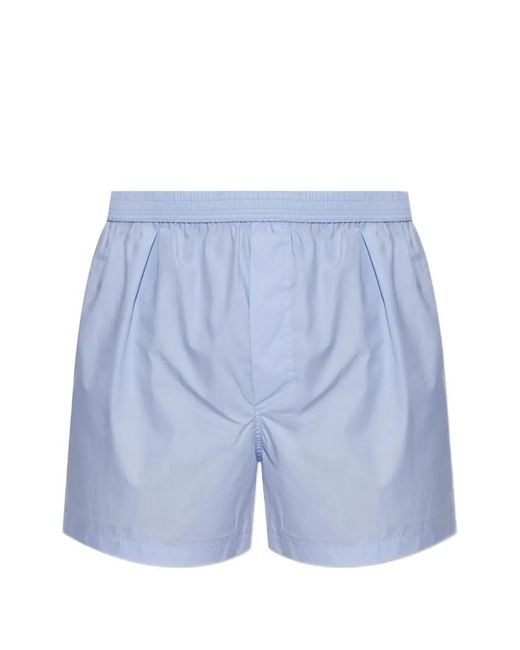 Tom Ford Blue Pleated Cotton Boxers for men