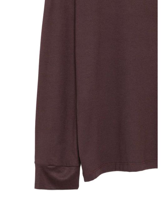 DSquared² Brown Long-Sleeve Crew-Neck Sweater for men