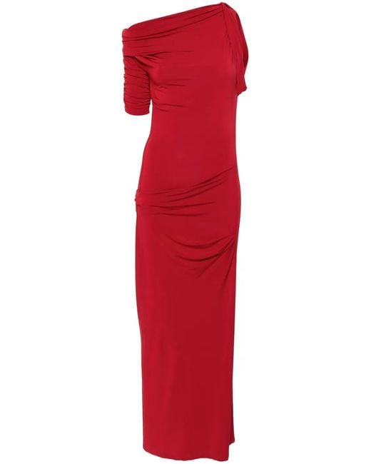 Jacquemus Red The Drapeado Dress