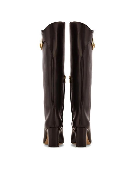 Ferragamo Black Hug Buckle Boots