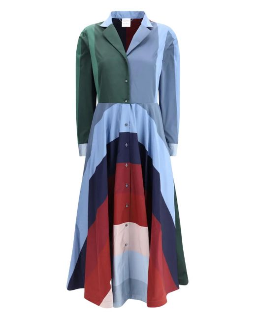 Sara Roka Panelled Flared Shirt Dress in Blue | Lyst UK Sara Roka Panelled Flared Shirt Dress in Blue | Lyst UK