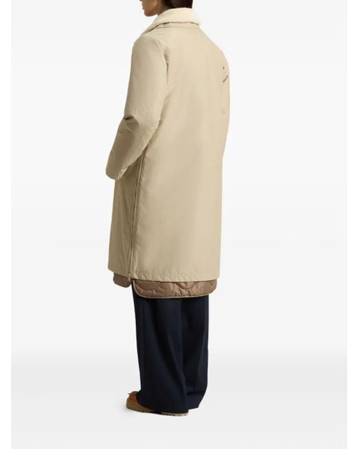 Woolrich Natural Faux-Fur Collar Coat