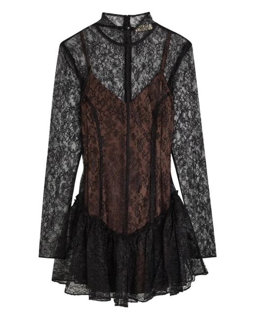 Robe Courte Brisa À Volants De La Vali en coloris Black