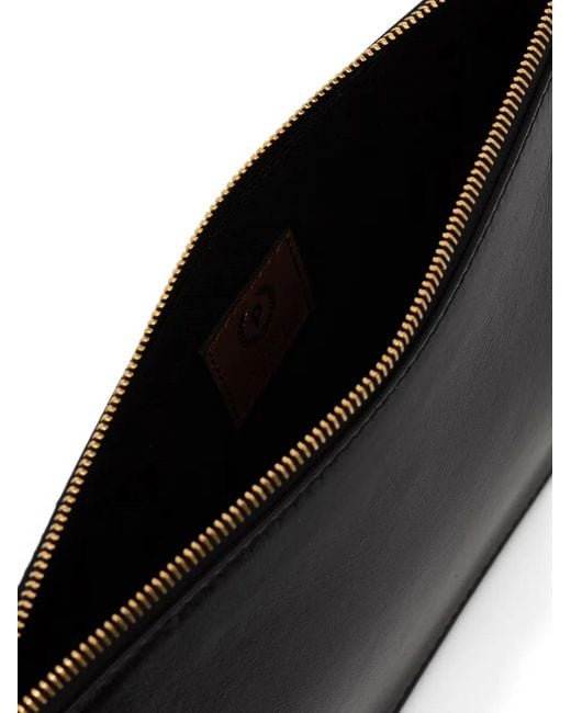 Pollini Black Sac Cabas Zippé À Patch Logo