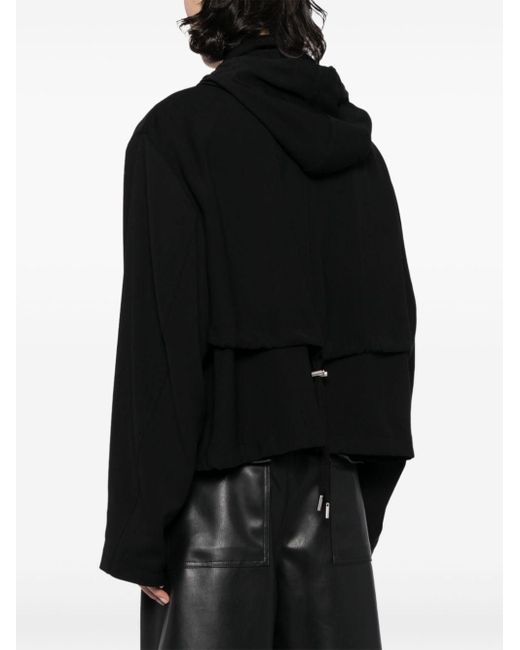 AMI Black Drawstring Hooded Jacket for men