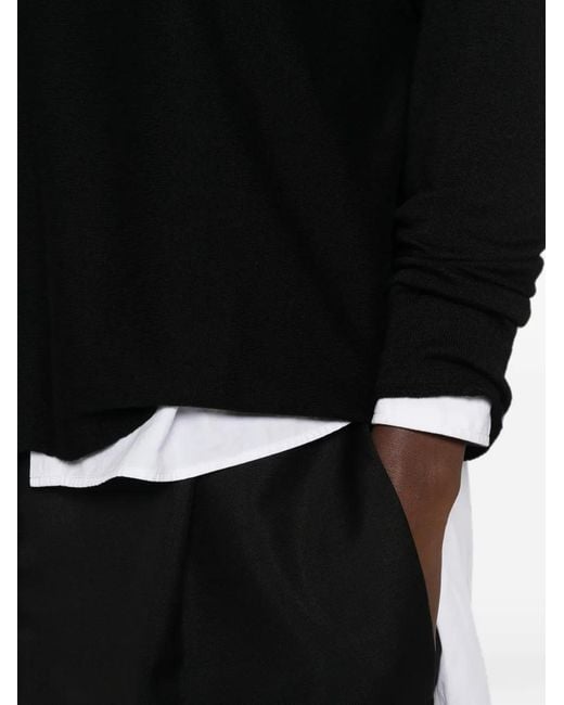 19.61 MILANO Black Fine-Knit Sweater