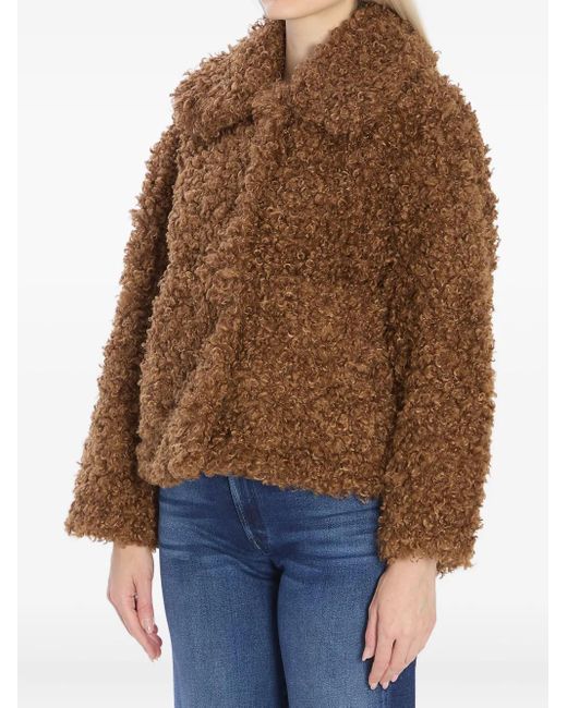 Jakke Brown Traci Shearling-Effect Jacket