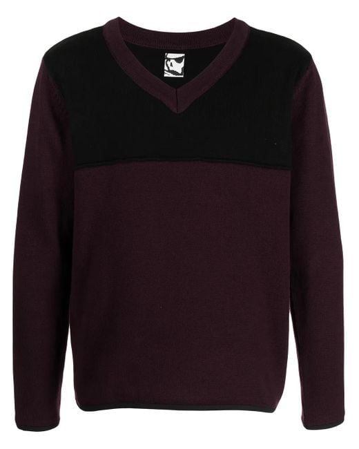 GR10K Multicolor V-neck Knit Jumper for men