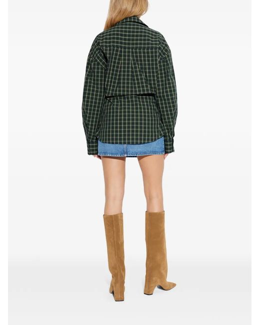 Alexander Wang Pre-Styled Katoenen Mini-Wikkeljurk in het Green