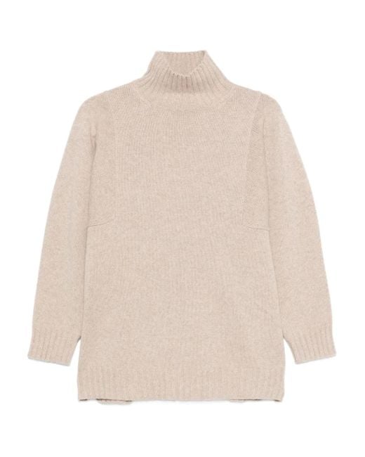 Max Mara Trui Met Hoge Hals in het Natural