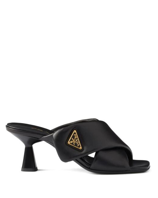 Prada Black Padded Sandals
