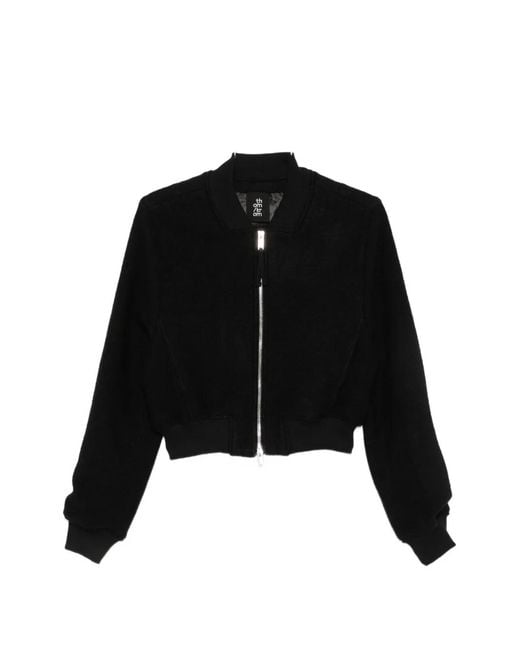 Thom Krom Black Zip-Up Bomber Jacket