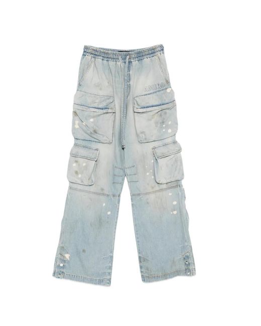 Amiri Blue Cargo Jeans for men