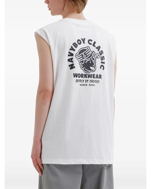 Chocoolate White Débardeur À Logo Imprimé for men