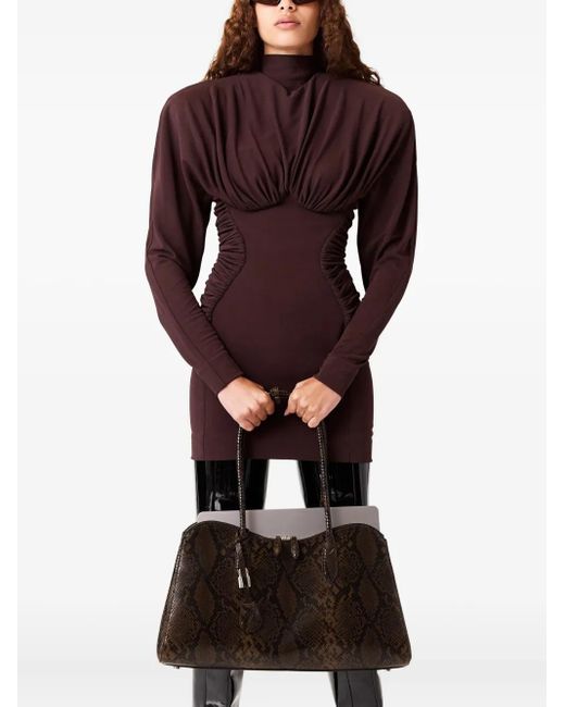 Stella McCartney Red Minikleid Mit Stehkragen