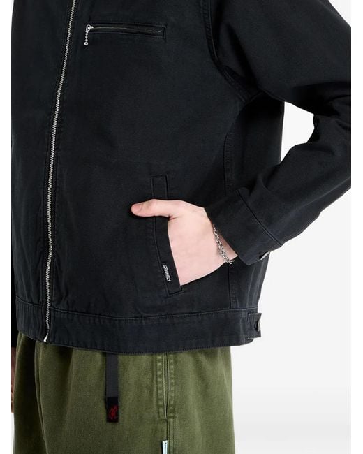 Gramicci Black Zip-Up Canvas Jacket for men
