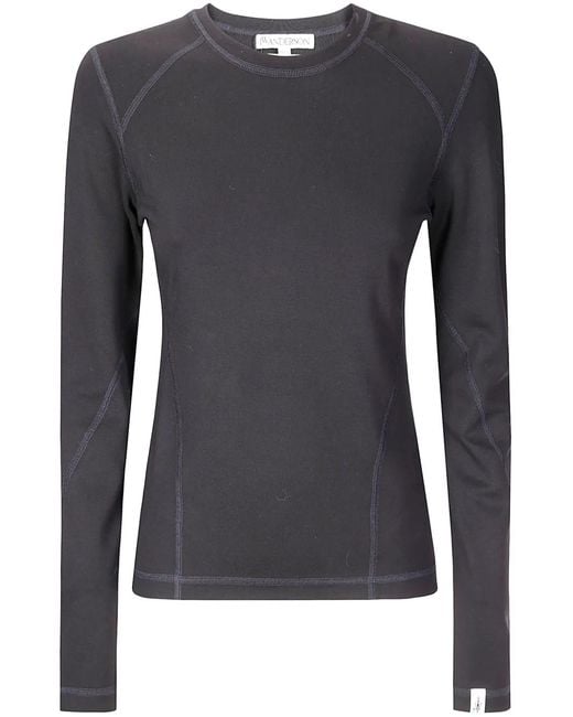 J.W. Anderson Gray Stitched Slim-Fit Top