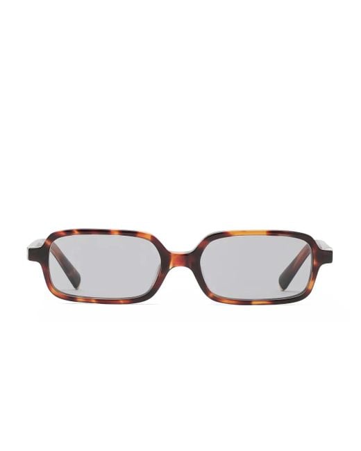 Miu Miu Brown Eckige Sonnenbrille in Schildpattoptik