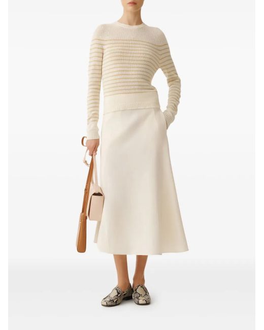 Fabiana Filippi Natural A-Line Midi-Skirt