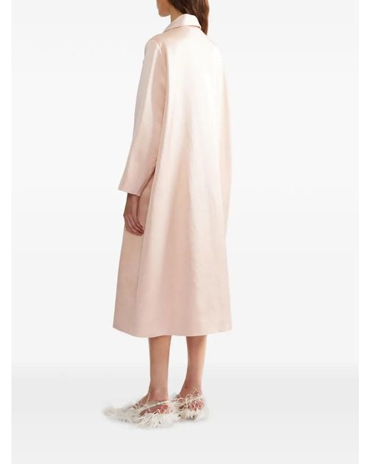 Erdem Natural Crystal-Embroidered Single-Breasted Coat