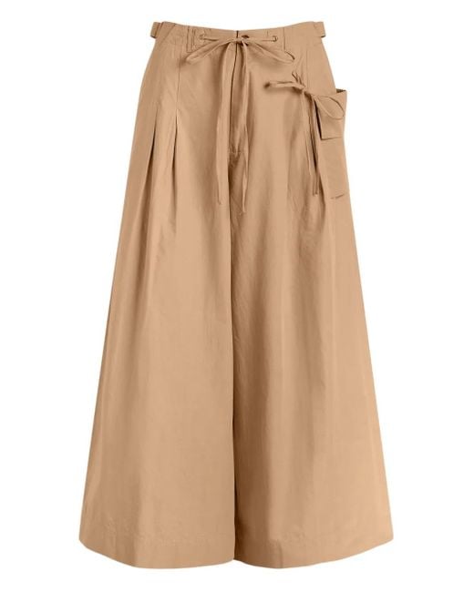 Damson Madder Natural Tatianna Culotte Drawstring Trousers