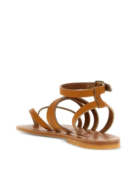 K. Jacques Brown Knöchelhohe Hemeree Sandalen