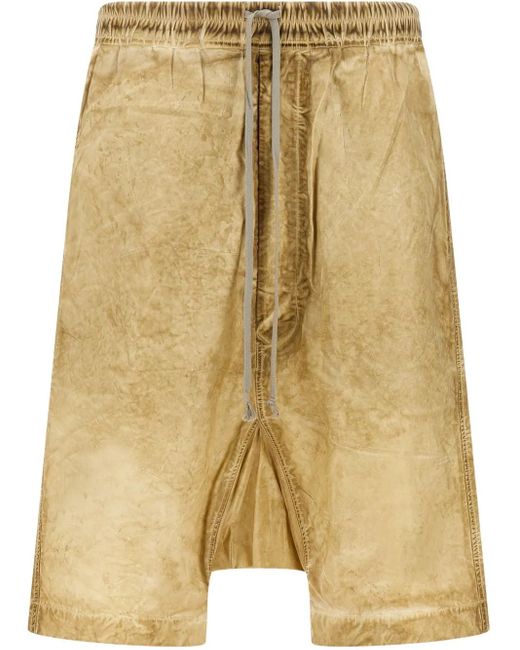Bermudas Drawstring Pods Rick Owens de hombre de color Yellow