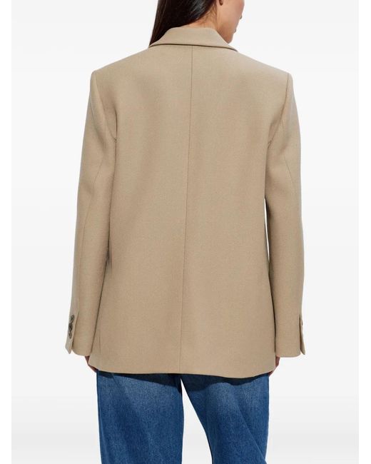 By Malene Birger Natural Ramo Double-Breasted Blazer