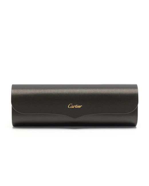 Cartier Metallic Oval-Frame Sunglasses