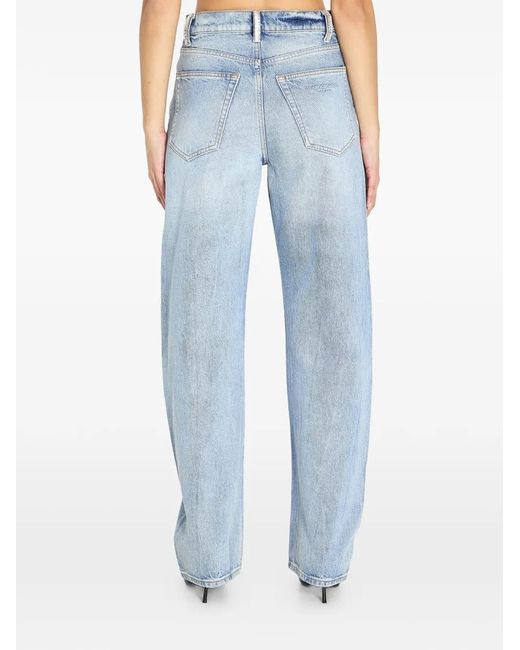Alexander Wang Blue Float Crystal-Embellished Jeans