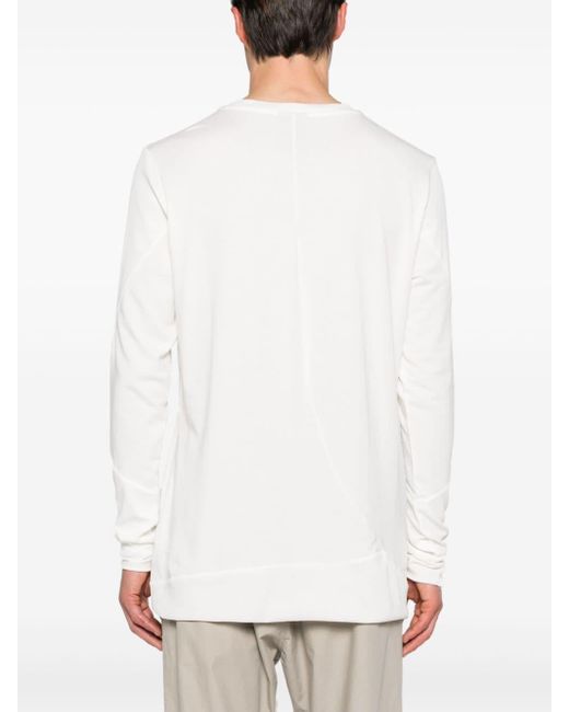 Thom Krom White Crew-neck Long-sleeve T-shirt for men