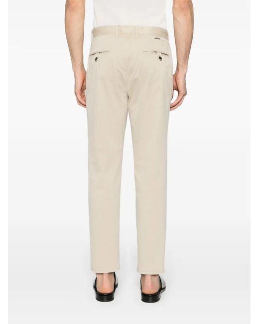 Incotex Natural Tapered-Leg Cotton Chino Trousers for men