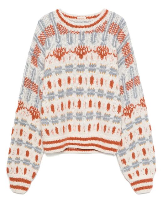 Mother White The Long Drop Pullover