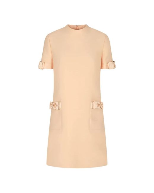 Valentino Garavani Natural Crepe Couture Mini Dress