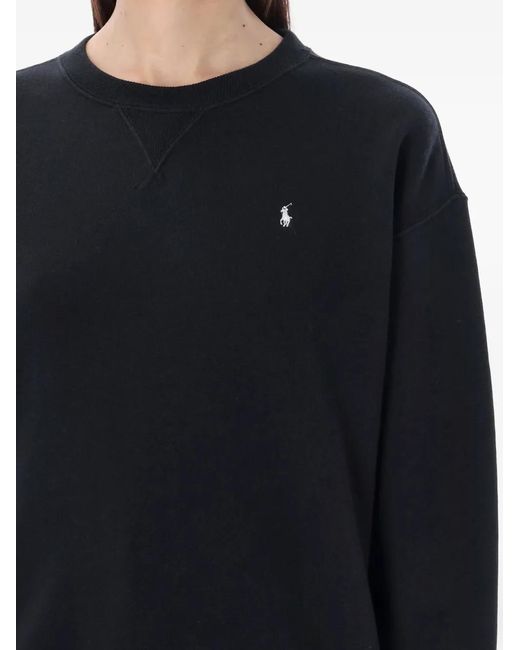 Polo Ralph Lauren Black Crew-Neck Sweatshirt