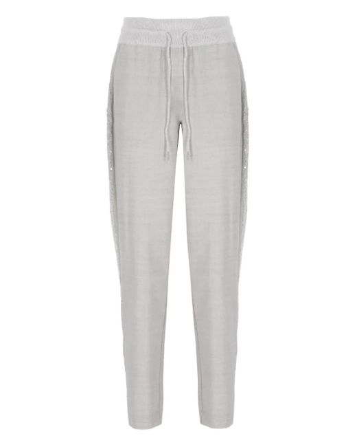 Pantaloni Con Paillettes di Panicale in Gray