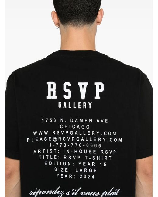 Agolde Black X Rsvp Gallery Cotton T-Shirt for men