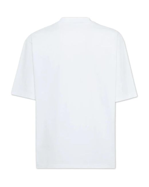 DSquared² White Patch-Detail T-Shirt for men