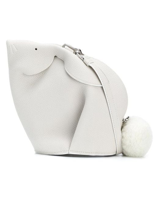 Loewe White Mini Bunny Bag