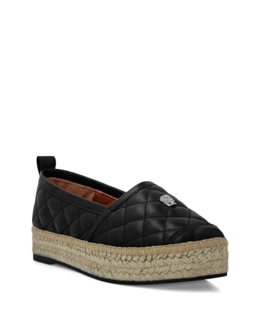 Philipp Plein Black Quilted Espadrilles