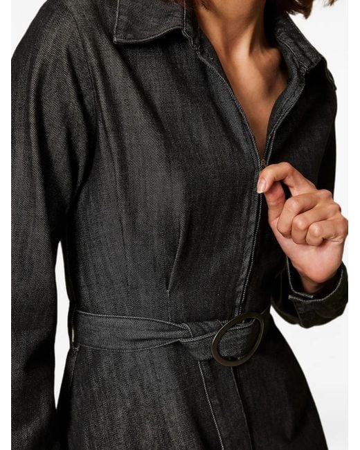 Twinset Black Long Flowing Denim Dress