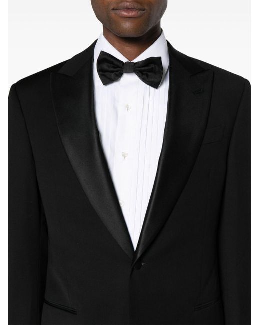 Giorgio Armani Black Single-breasted Virgin Wool Suit for men