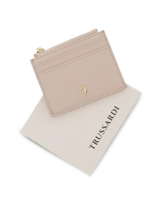 Trussardi Natural Kartenetui Mit Logo