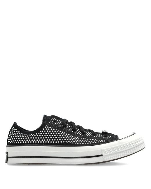 Converse Gray X Swarovski Chuck 70 Crystal-Embellished Sneakers